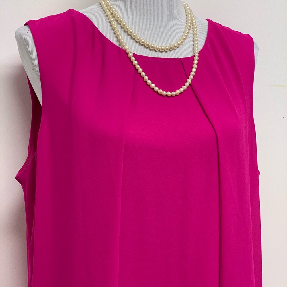 Charlie B Pink Chiffon Dress Size XL - Picture 3 of 13